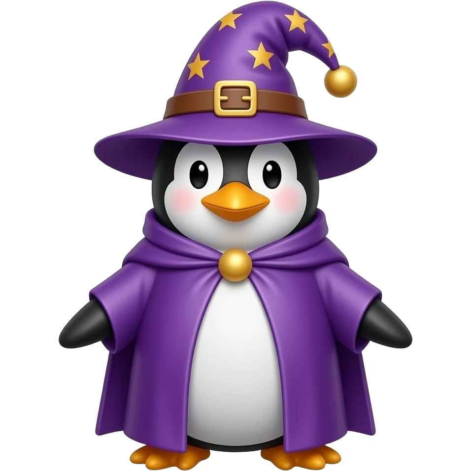 Penguin Wizard emoji