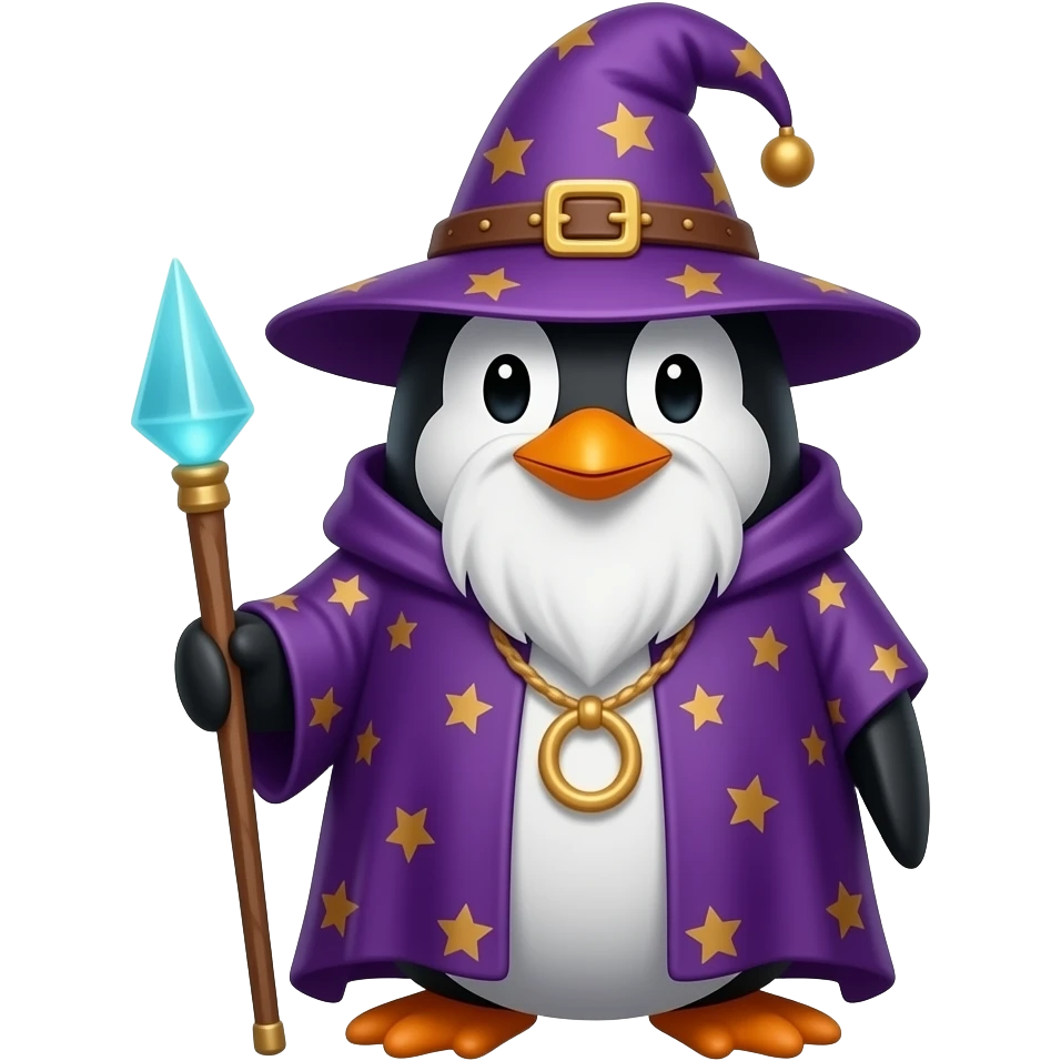 Penguin Wizard emoji
