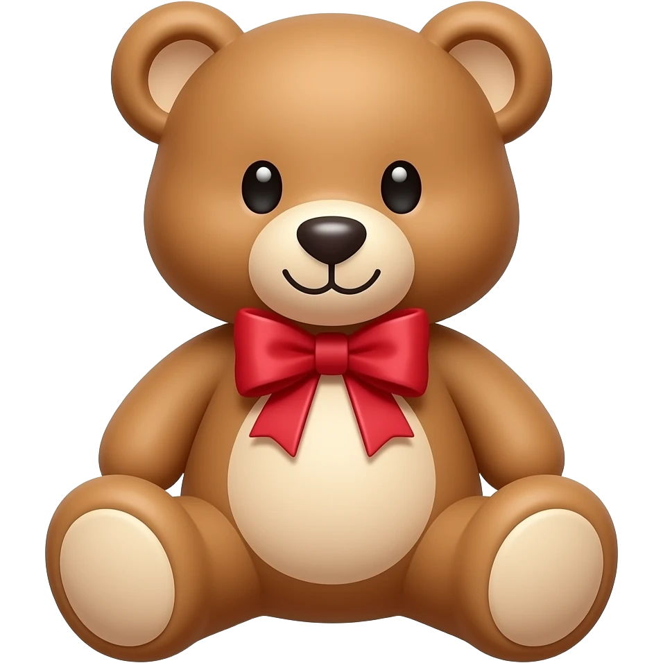 teddy bear with bow emoji