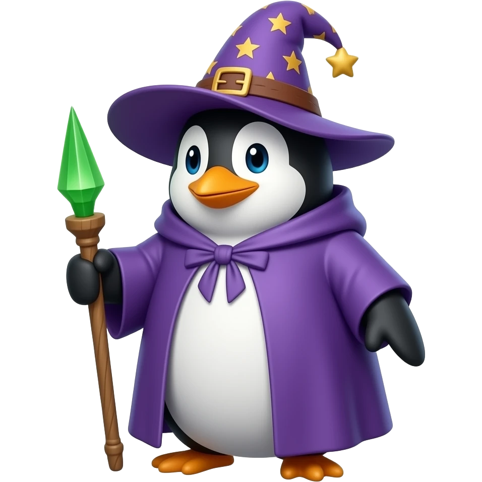 Penguin Wizard emoji