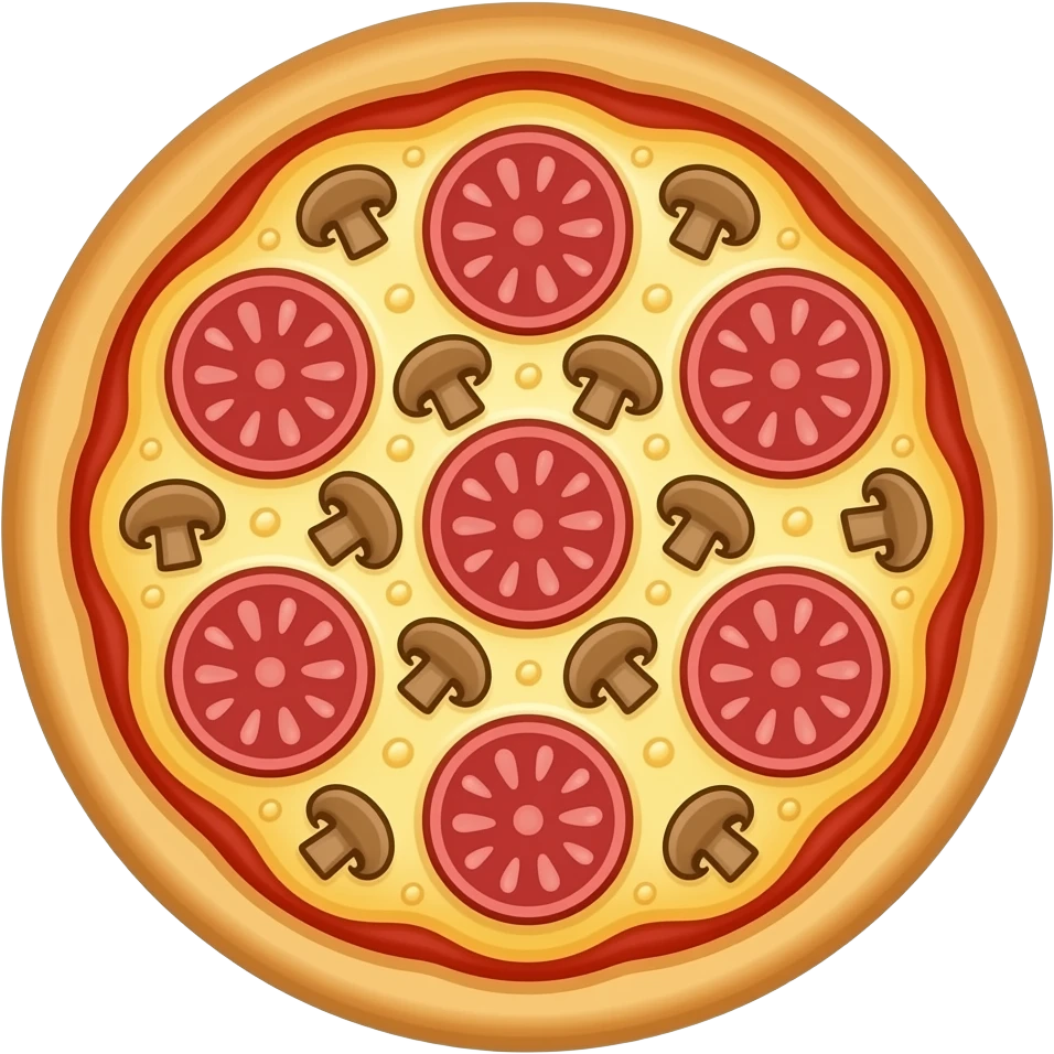 Pizza prosciutto e funghi emoji