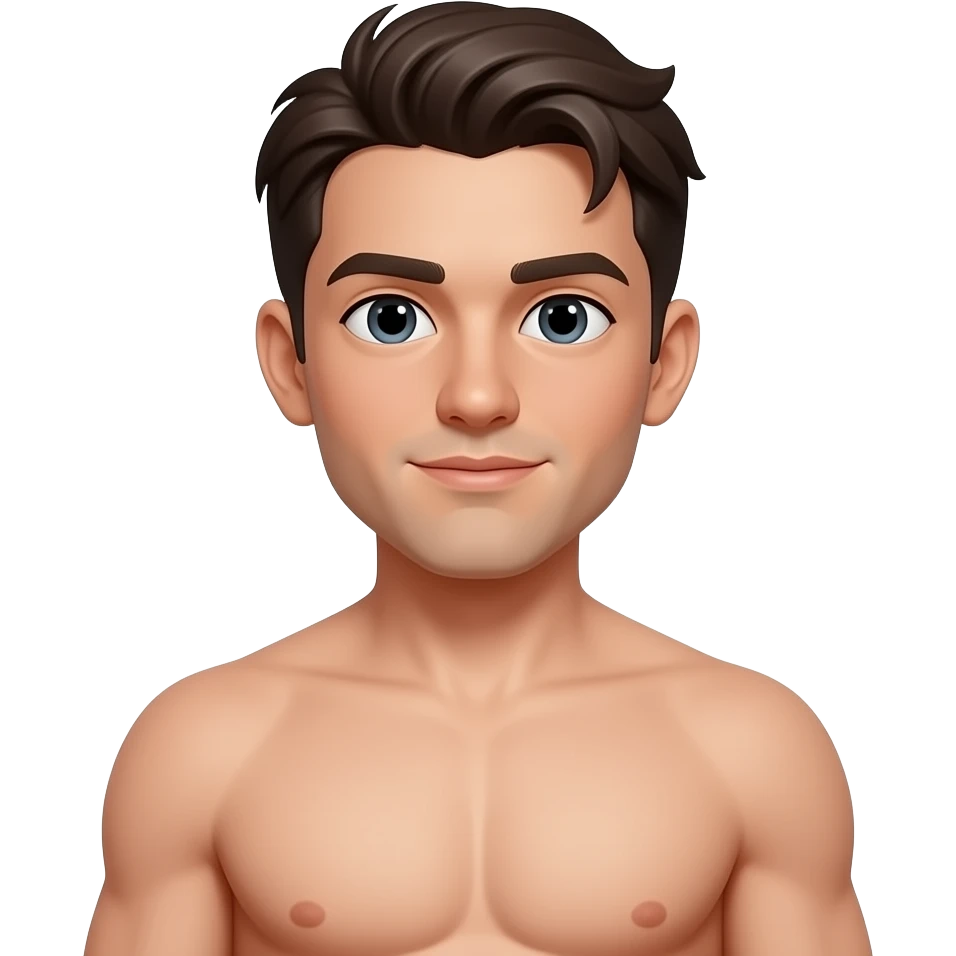 man in swimming trunk no muscles emoji