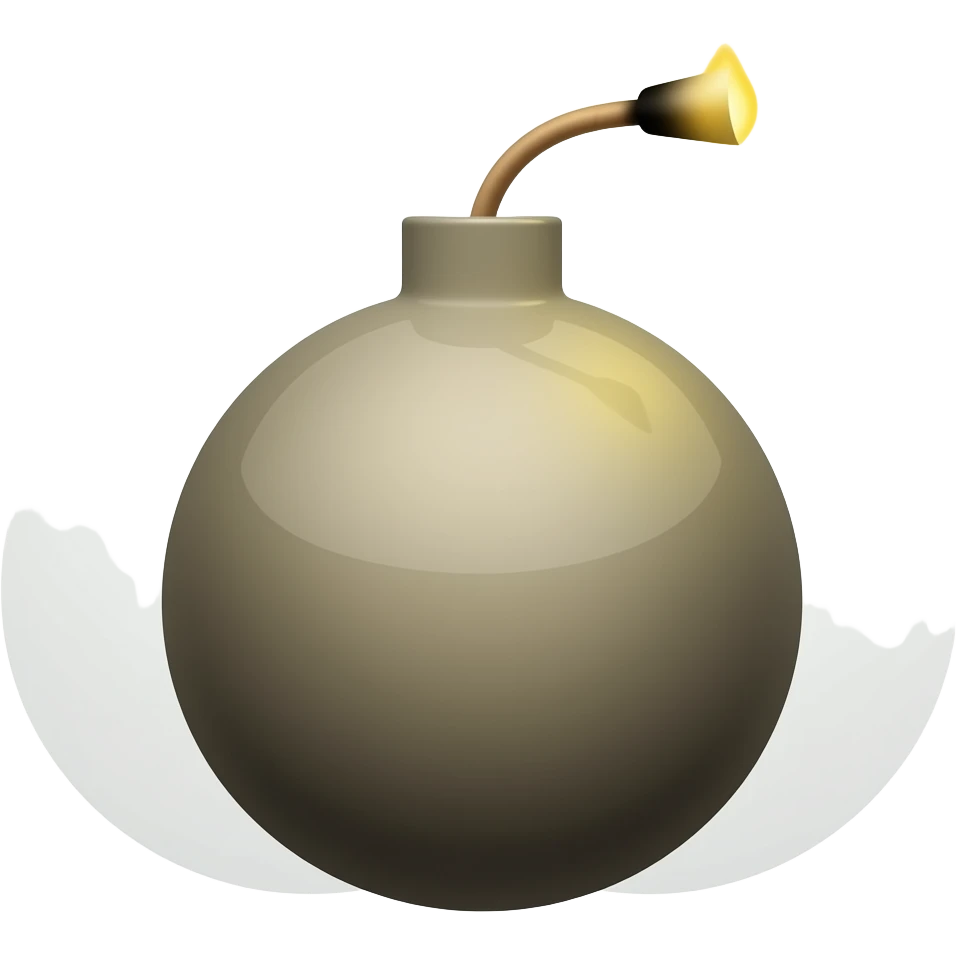 a bomb with a lit fuse emoji