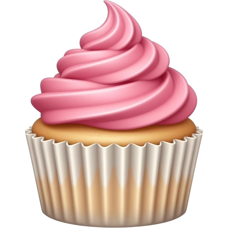 Cupcake with pink icing emoji