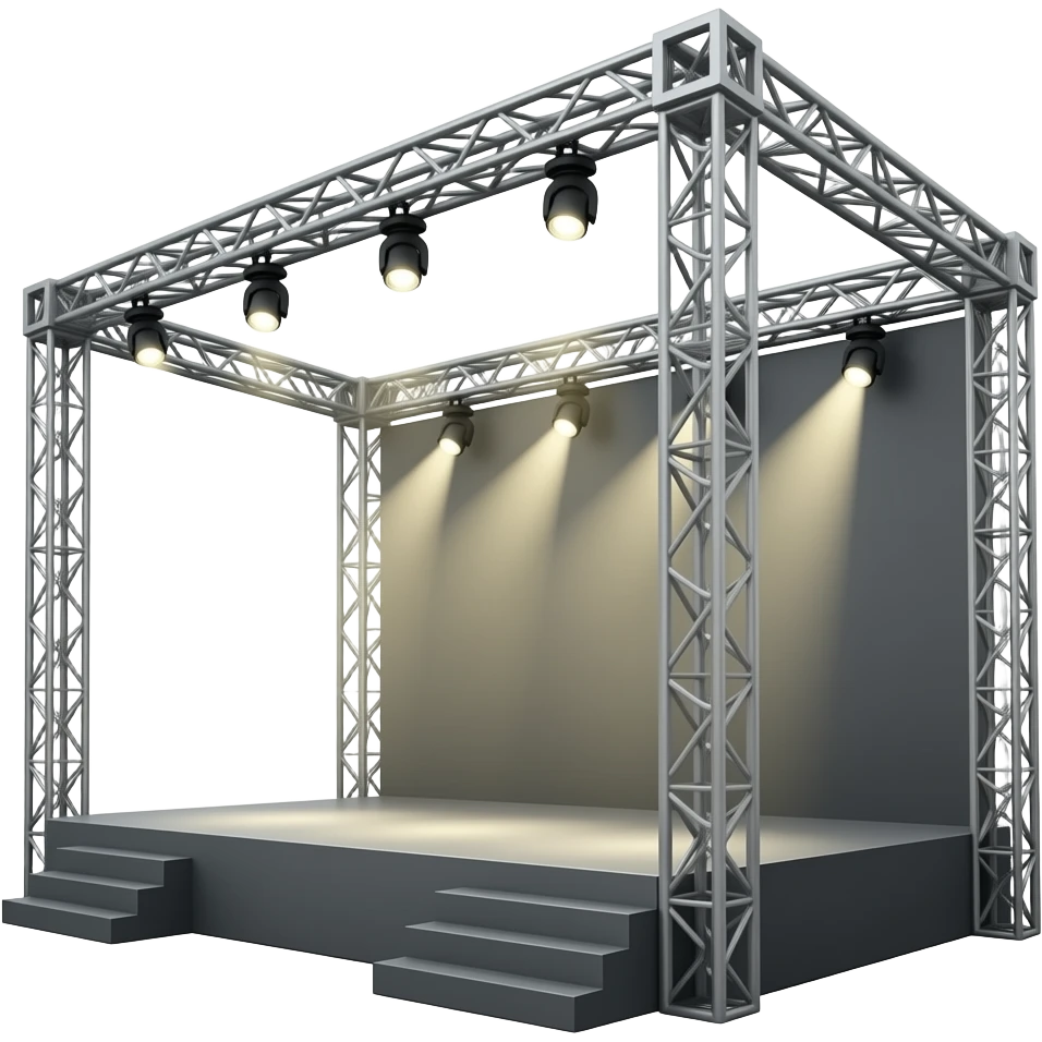 stage, truss frame, angle, light, no background emoji