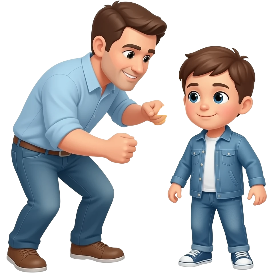 رجل  يضرب  فتى صغير emoji