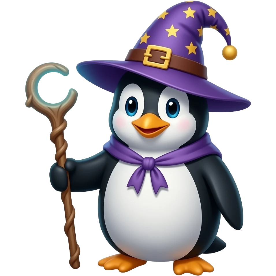 Penguin Wizard emoji