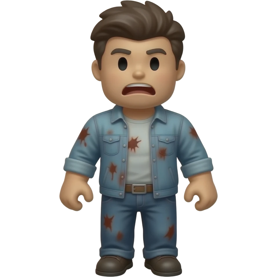 Roblox character Roblox doomsday style on RobloxPocoyo doomsday saying do you are have stupid? emoji