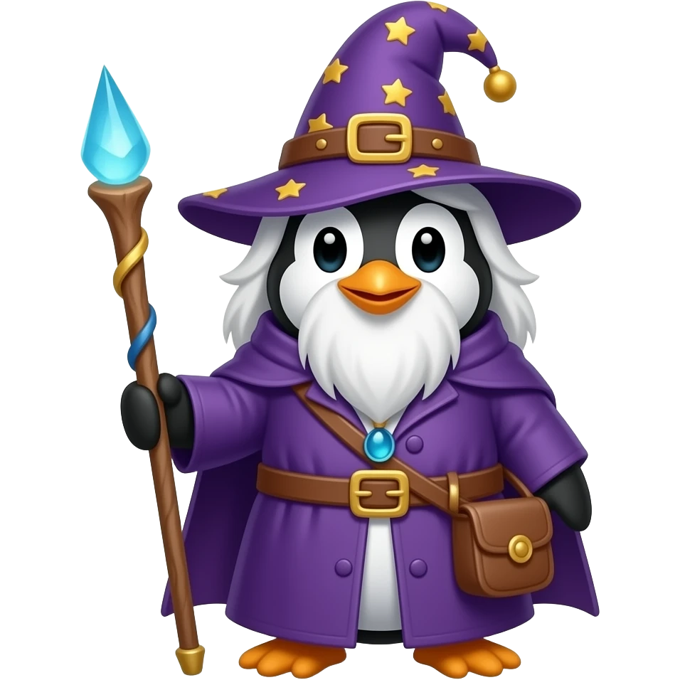 Penguin Wizard emoji