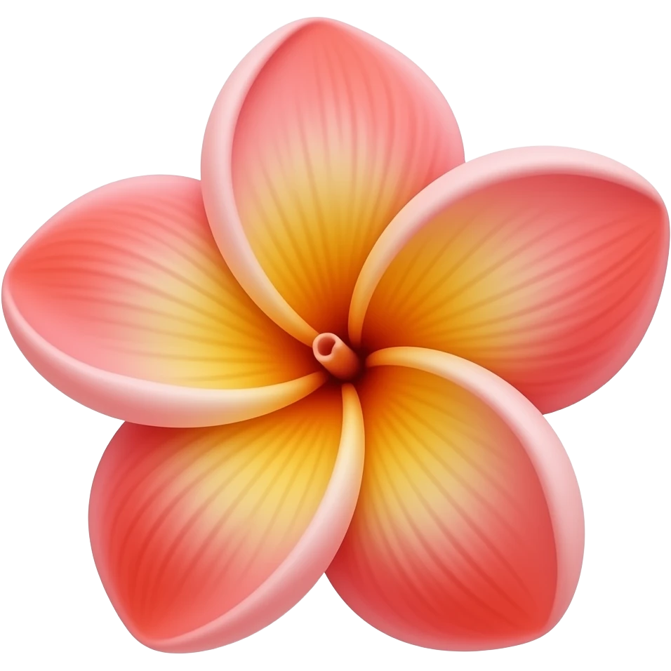 fleur tropicale orange, rose  et jaune emoji