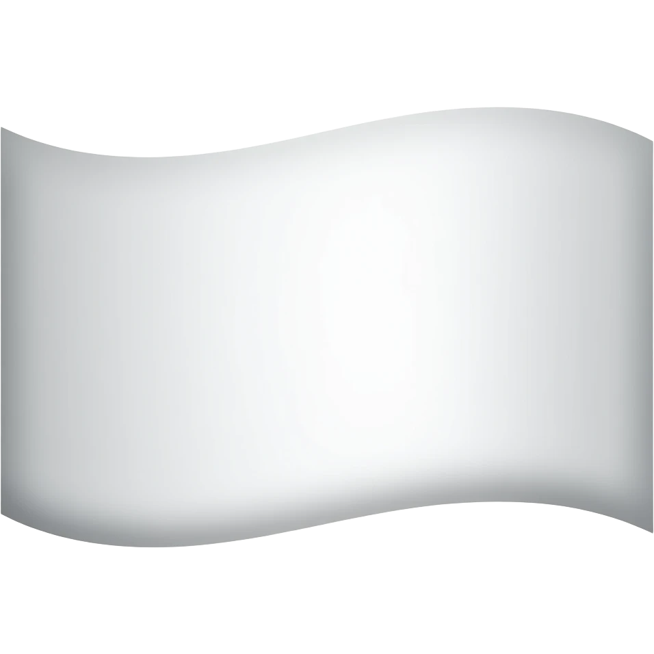 White flag with white long oval on it emoji