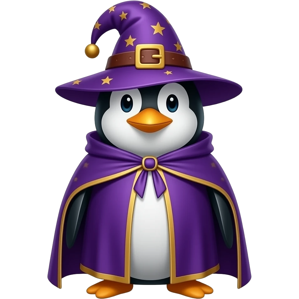 Penguin Wizard emoji