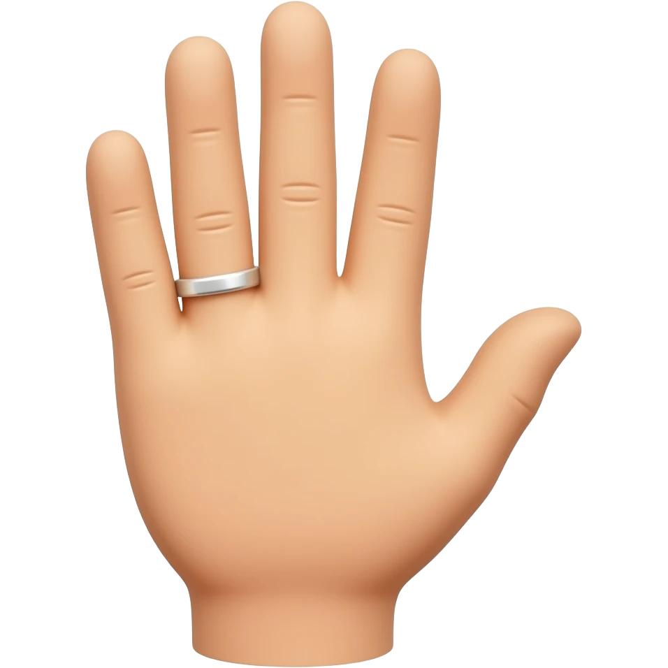 I want the ring finger and middle finger up and the rest down emoji