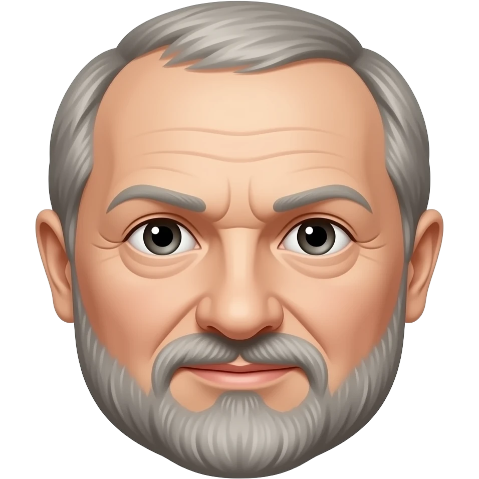 Lukashenko is the president of Belarus with a bald head and a gray mustache. emoji