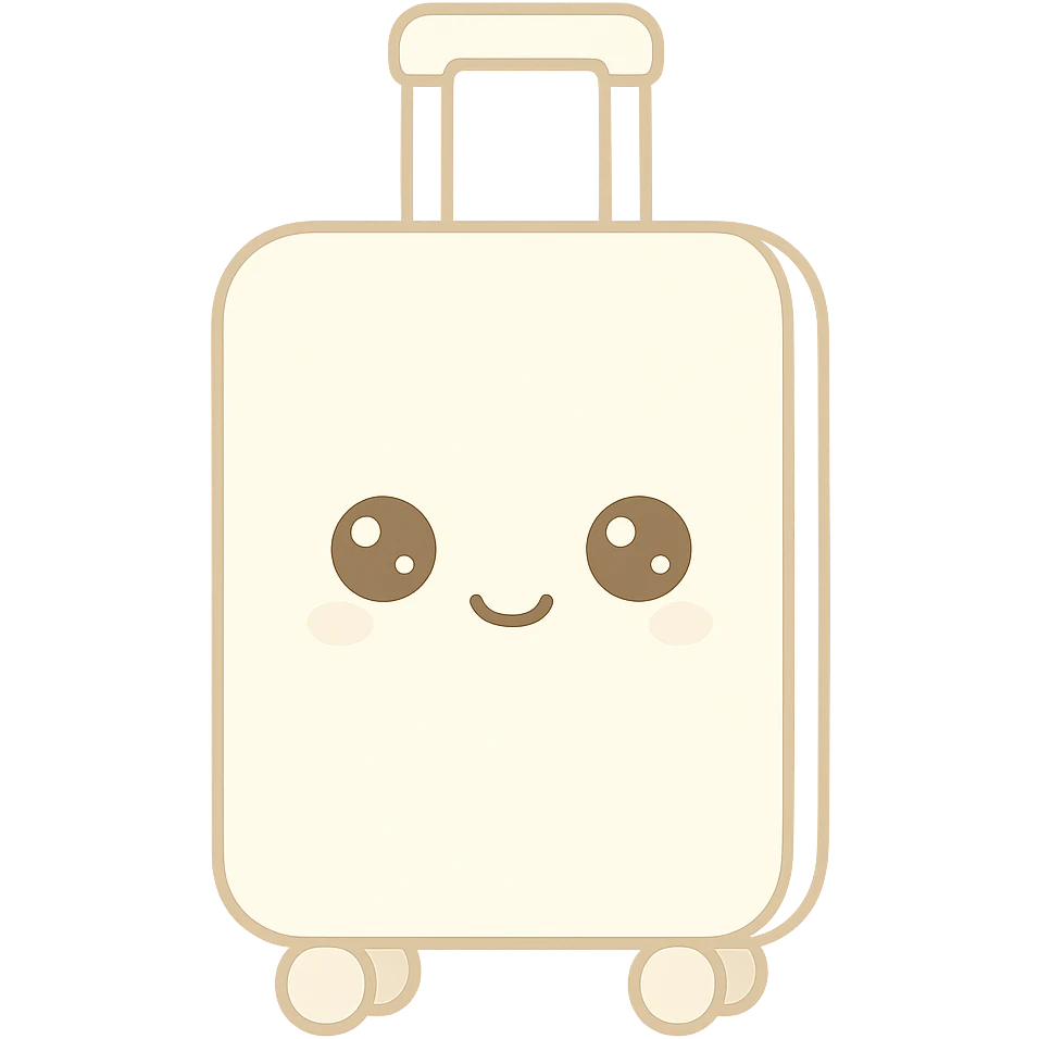 aesthetic ivory minimal suircase with wheels emoji