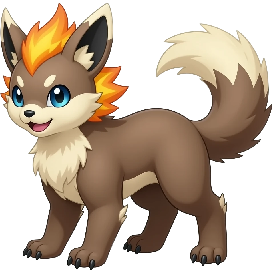 Pyroar-Furret-Shinx-Luxio-Luxray-Fakémon-hybrid emoji