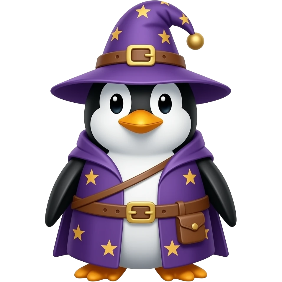 Penguin Wizard emoji