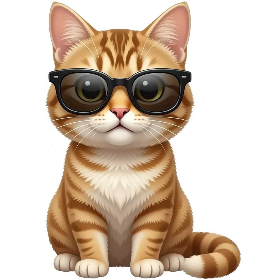Cat wearing sunglasses emoji | AI Emoji Generator