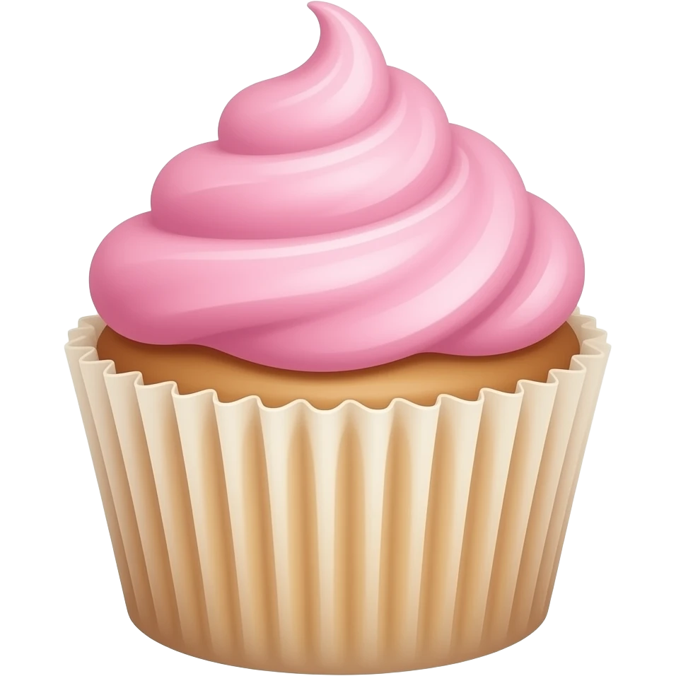 Cupcake with pink icing emoji
