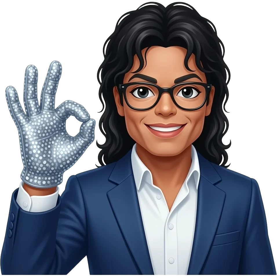 michael jackson sparkly glove with 👌🏼 emoji