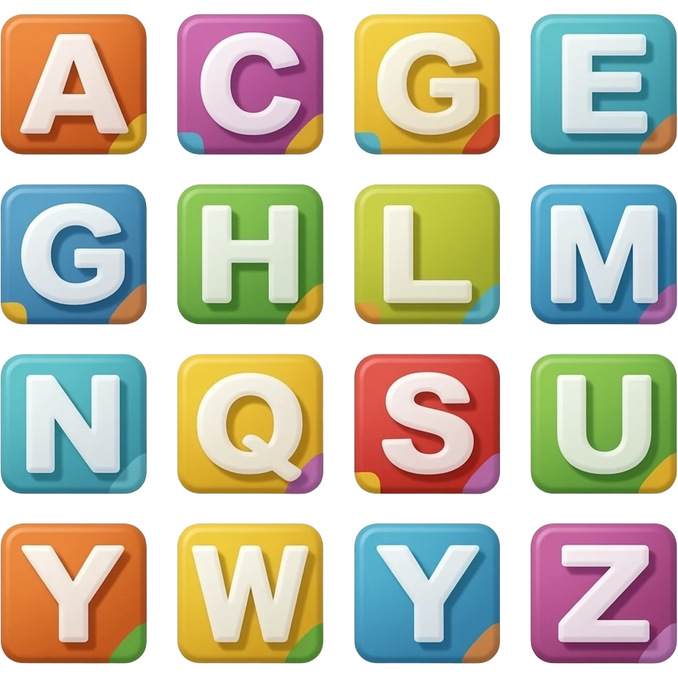 alphablocks character set emoji