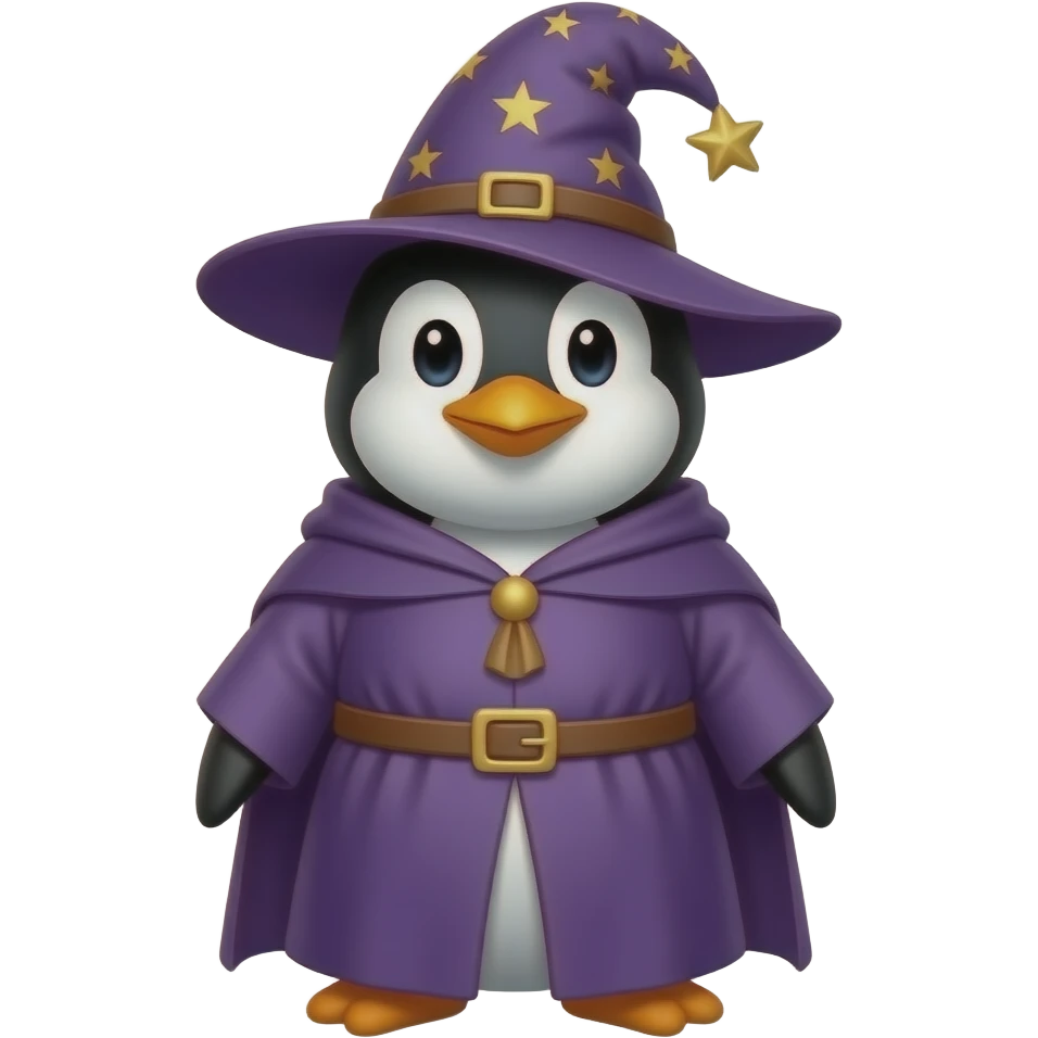 Penguin Wizard emoji
