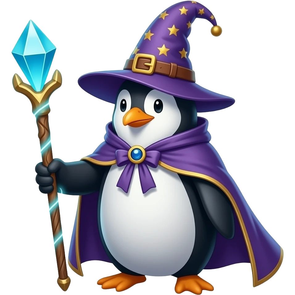 Penguin Wizard emoji