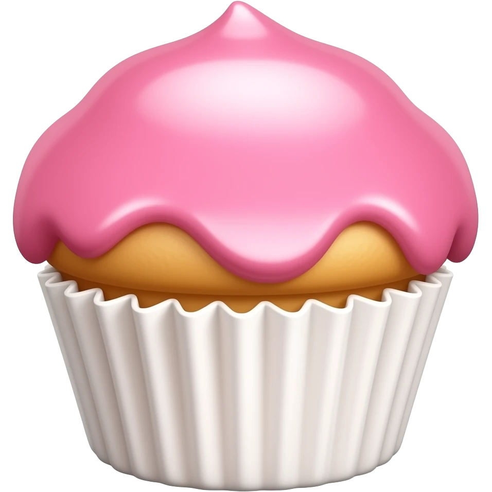 Cupcake with pink icing emoji