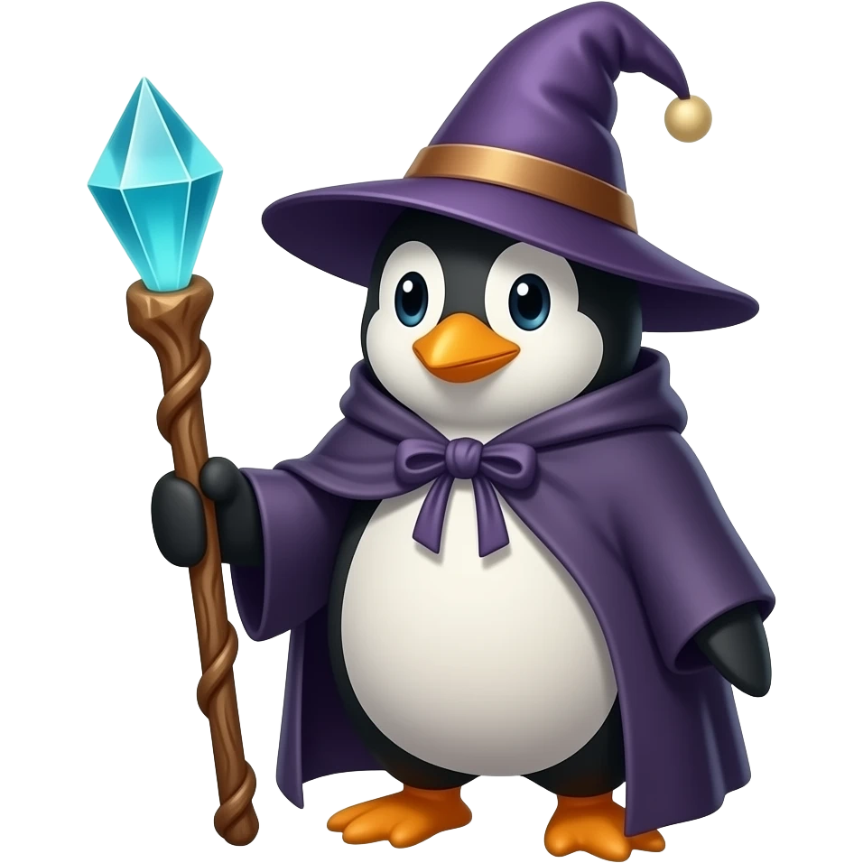 Penguin Wizard emoji
