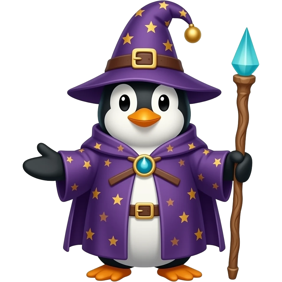 Penguin Wizard emoji