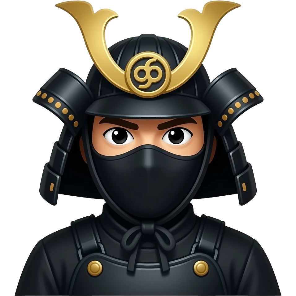 سامورایی مشکی نینجا روح emoji
