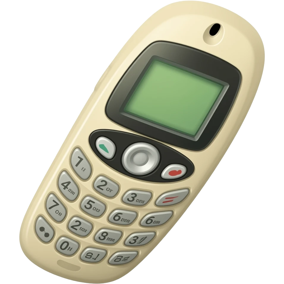 a 1980's mobile phone emoji