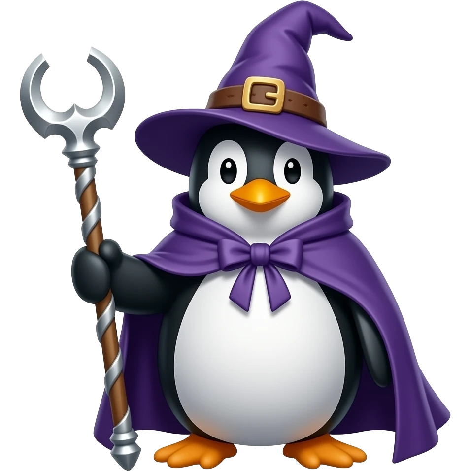 Penguin Wizard emoji