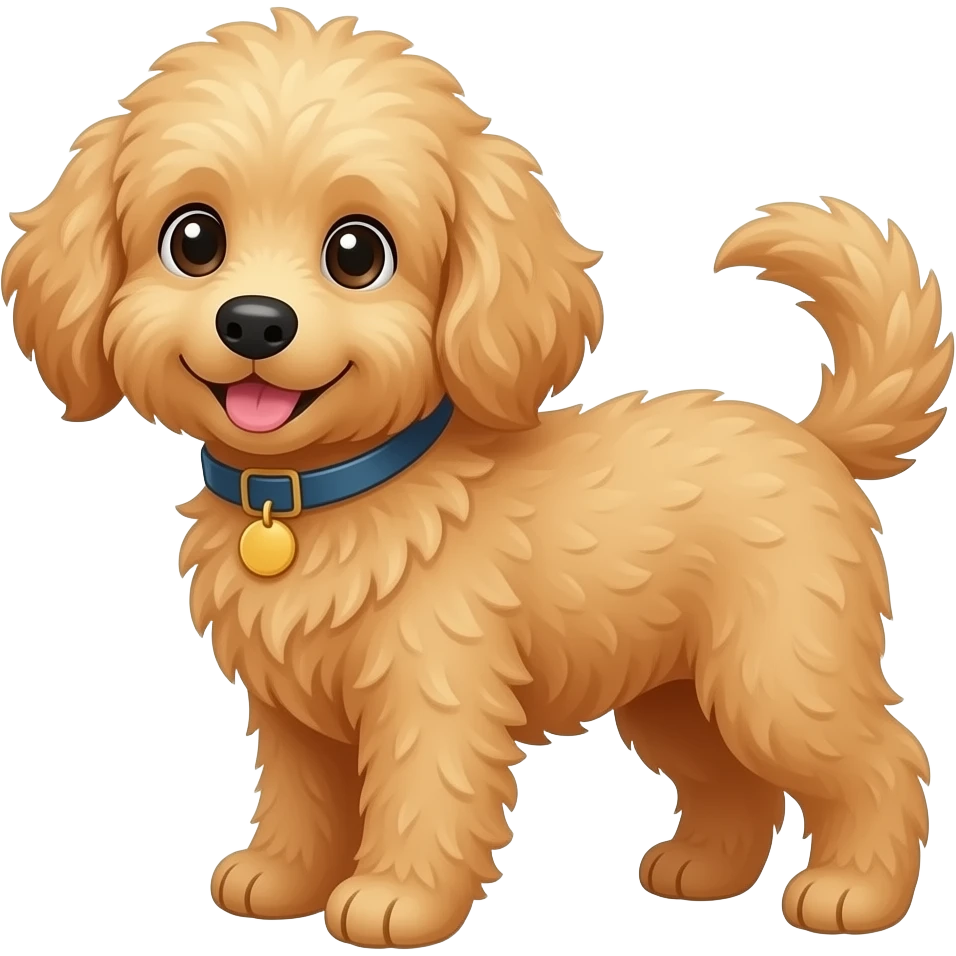 He is almost 2 years old and a goldendoodle and waving tail. emoji