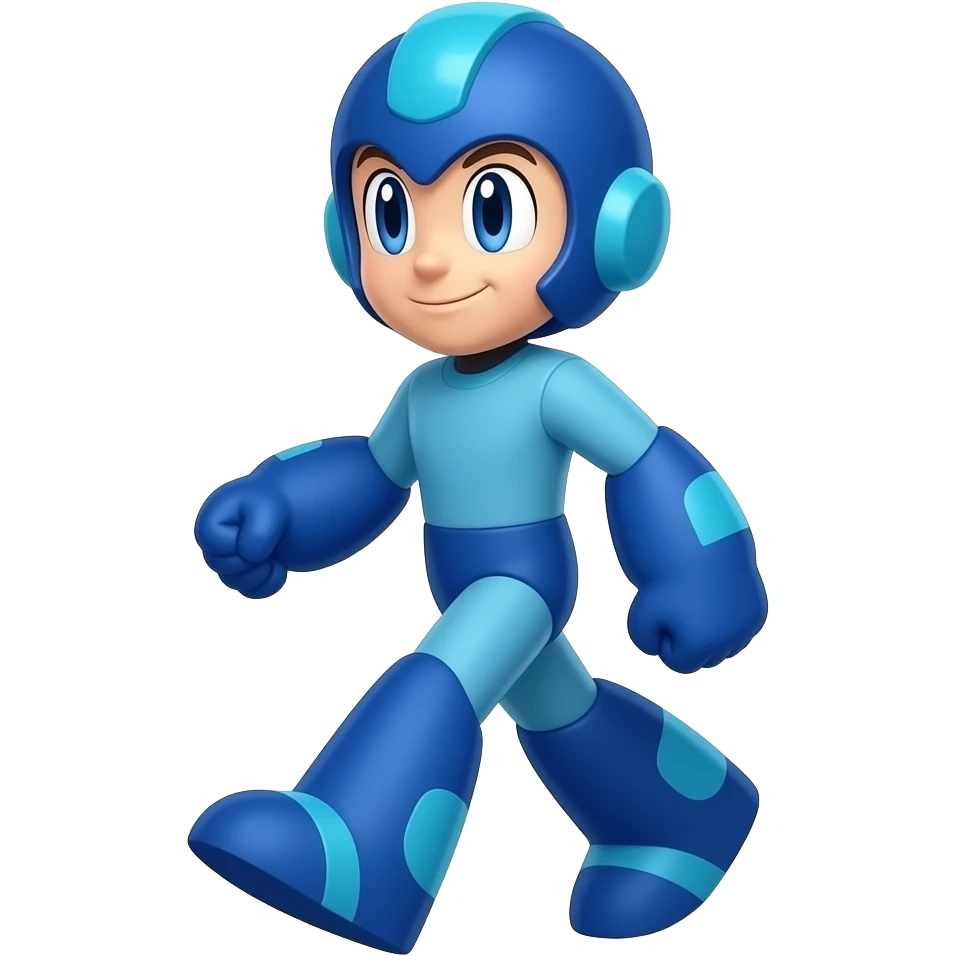 Mega Man is walking emoji