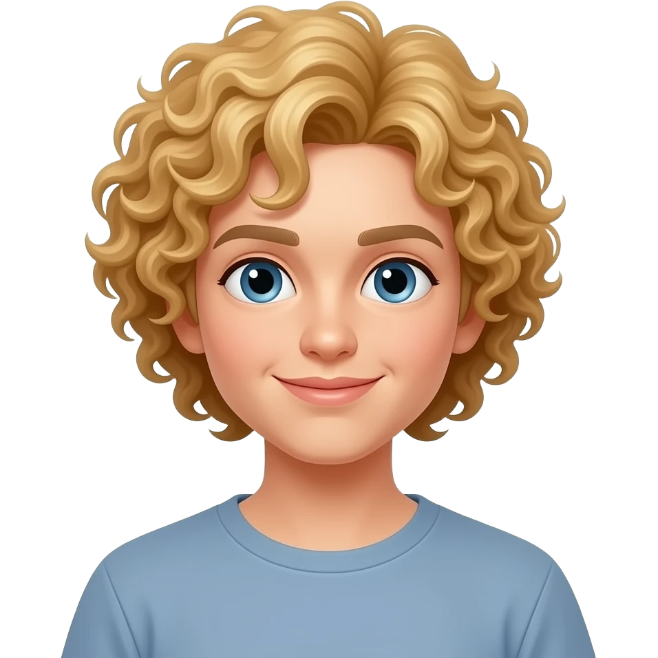 curly blonde hair emoji