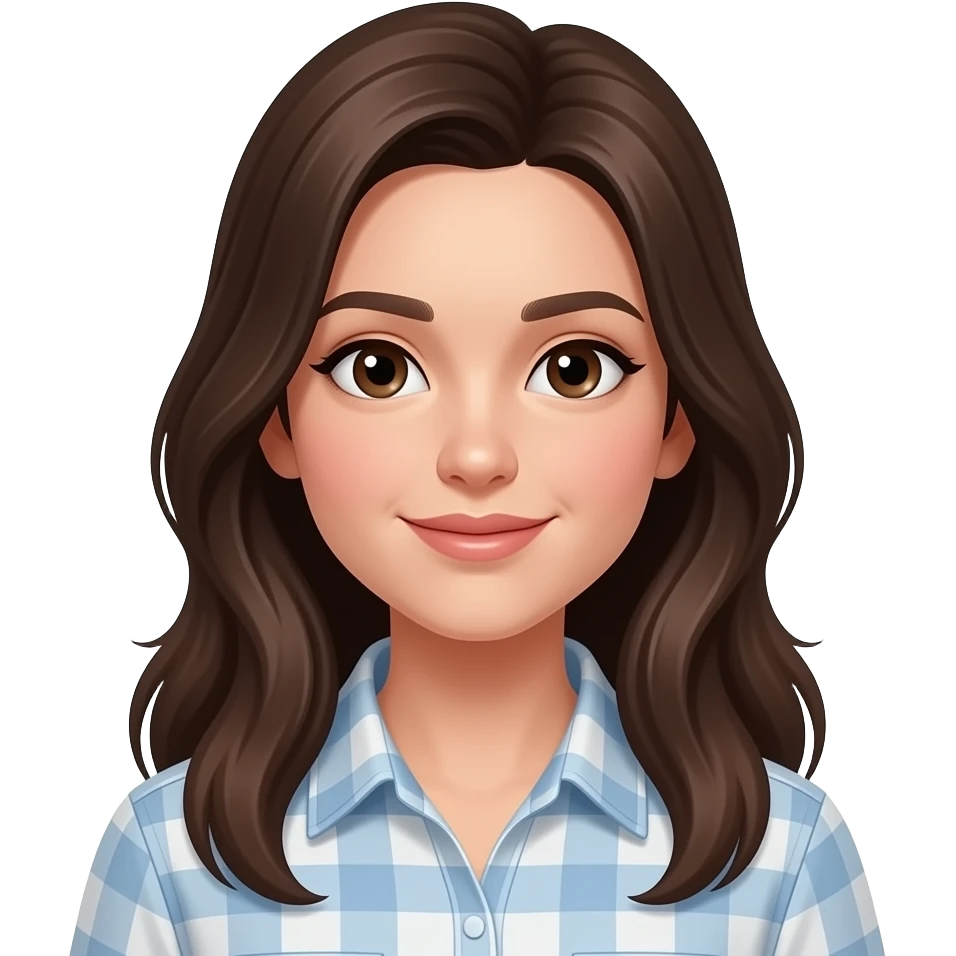 девушка архитектор с длинными темно-русыми волосами emoji