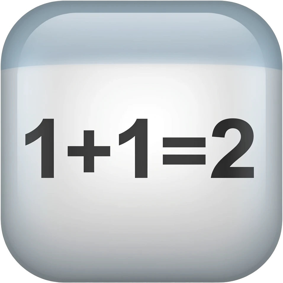 math 1+1=2 emoji