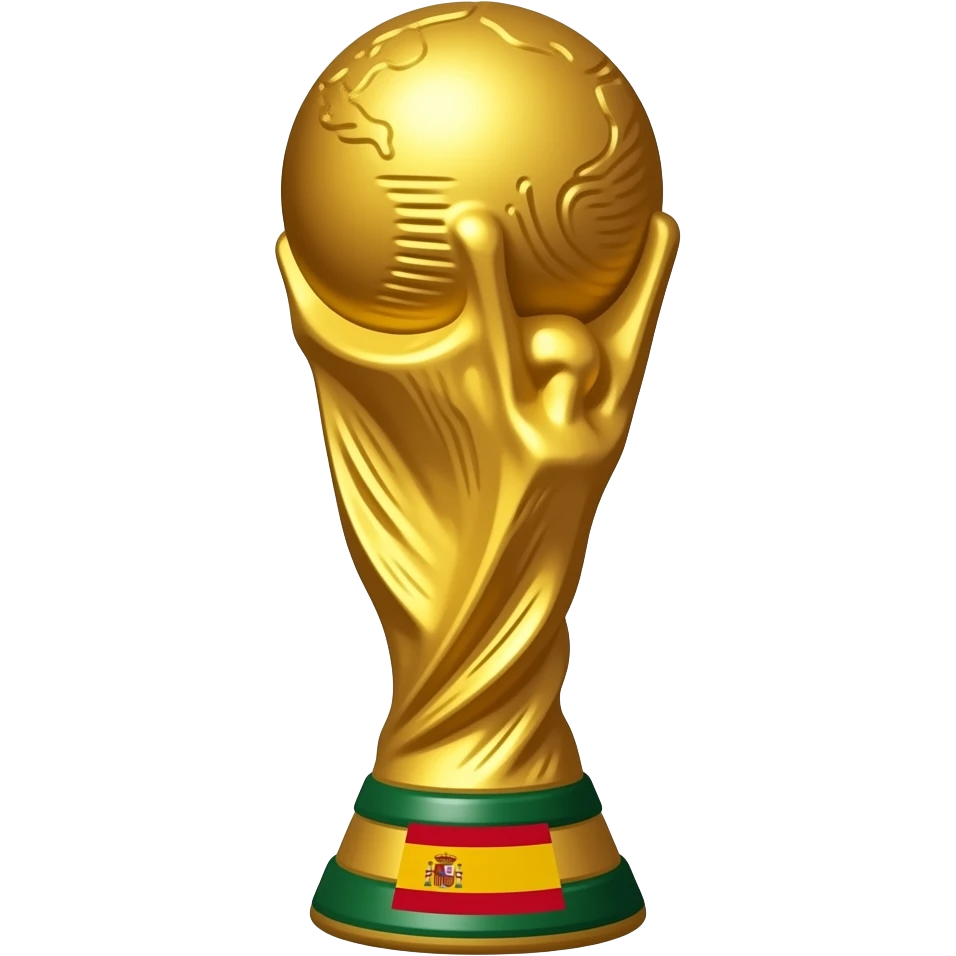 World Cup trophy Spain win make look like Spain won emoji