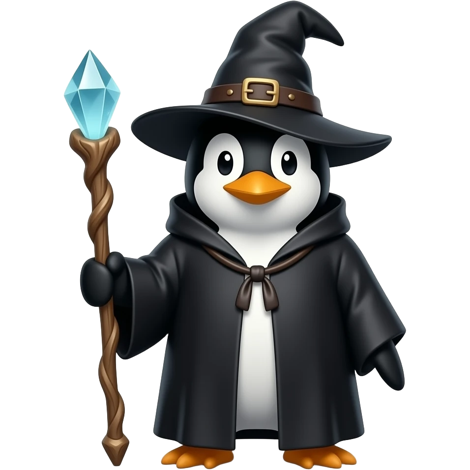 Penguin Wizard emoji