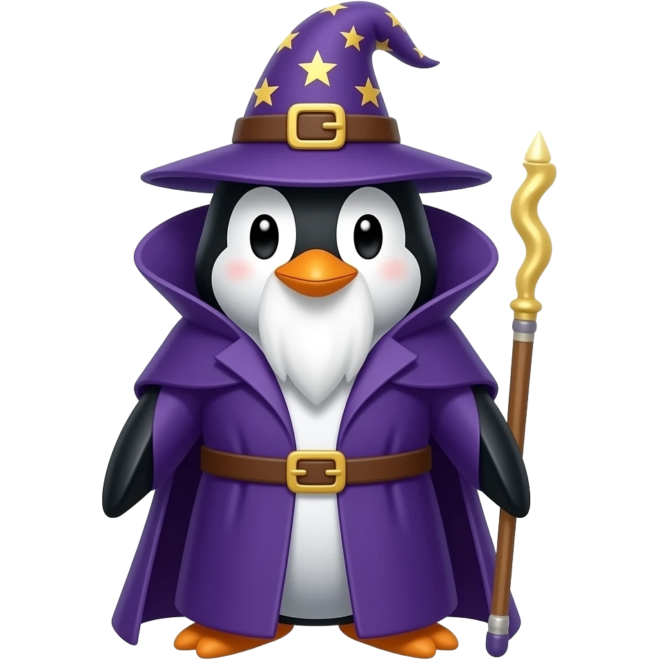 Penguin Wizard emoji