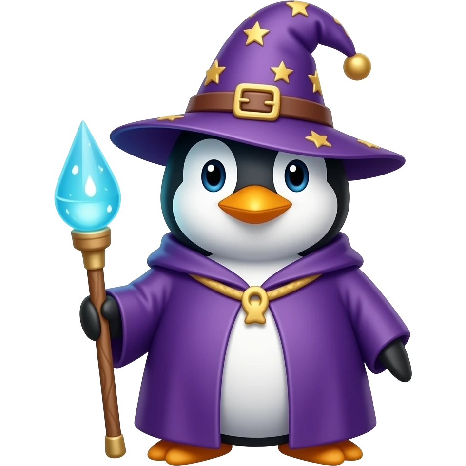 Penguin Wizard emoji