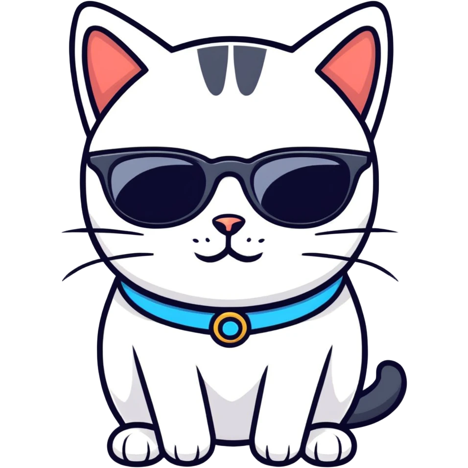 Cat with sunglasses emoji