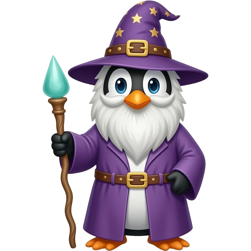 Penguin Wizard emoji