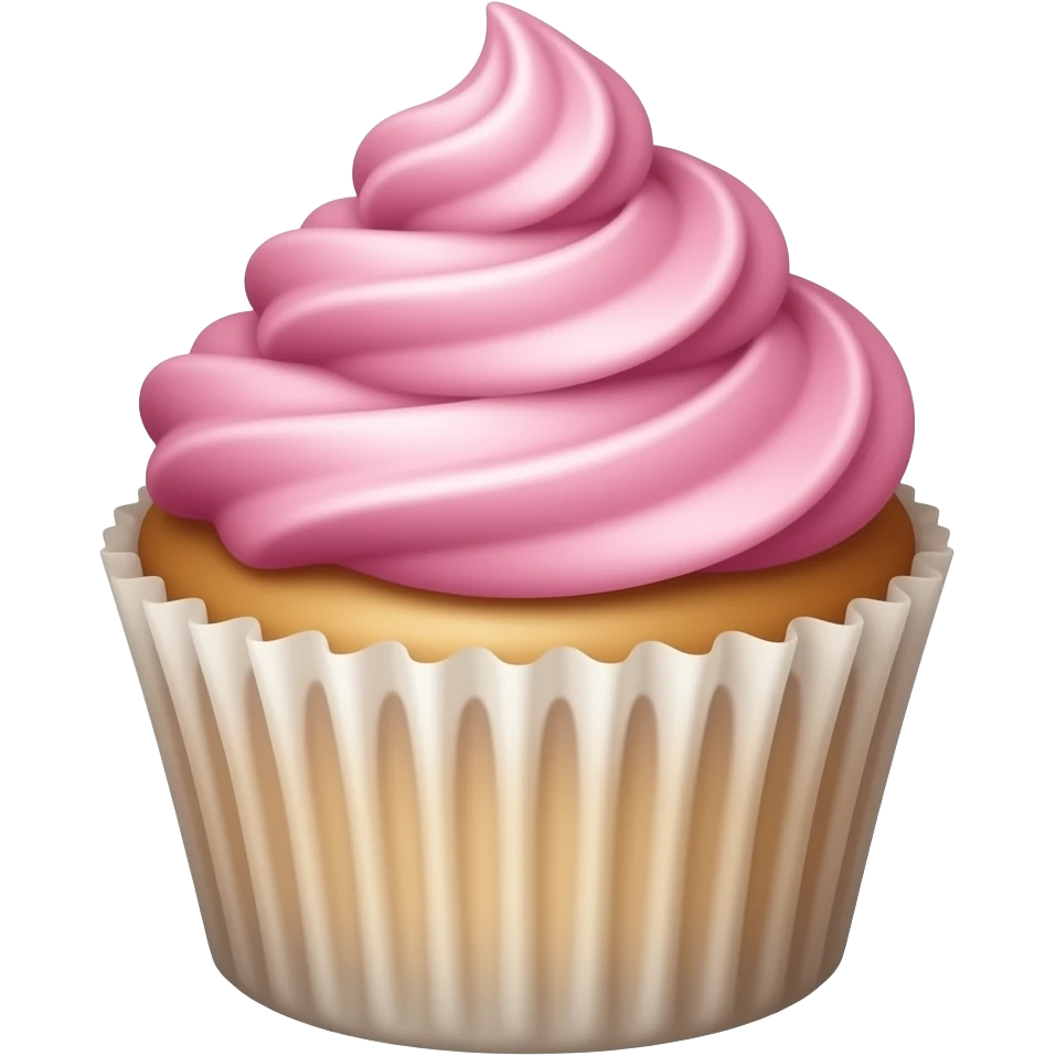 Cupcake with pink icing emoji