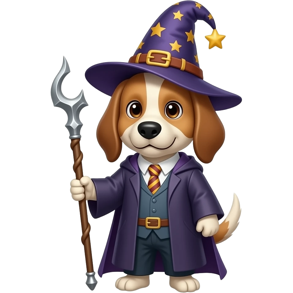 Dog wizard emoji