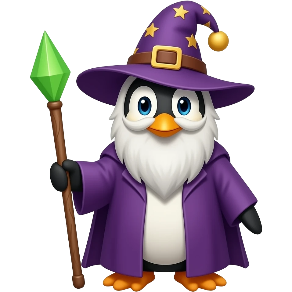 Penguin Wizard emoji