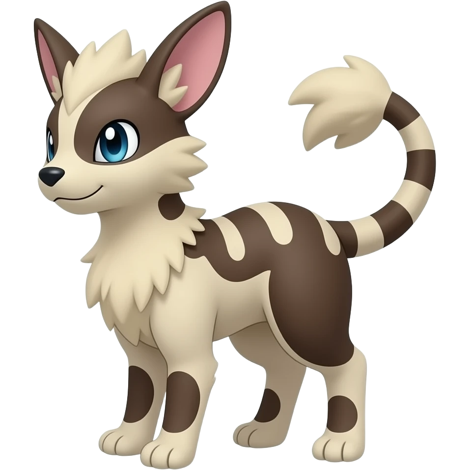 Absol-Typloshion-Salandit-Zangoose-Fusion (full body) emoji