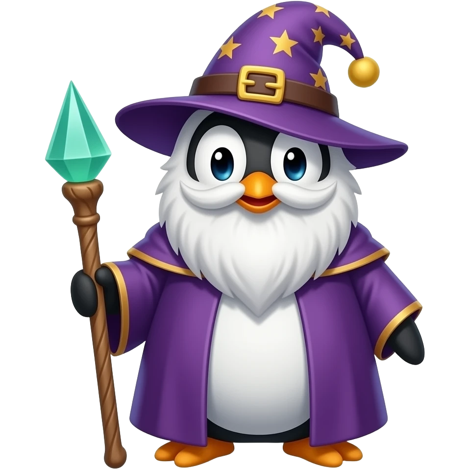 Penguin Wizard emoji