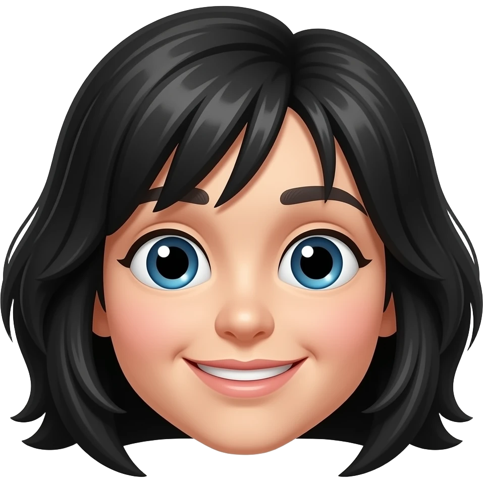 black hair emoji